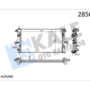 RADYATÖR DUCATO 2.3JTD-3.0JTD-BOXER-JUMPER 3.0 HDİ 06 KLİMALI MEK 1 SIRA ALB SİSTEM