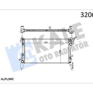 RADYATÖR PEUGEOT BIPPER-CITROEN NEMO-FIAT FIORINO 1.3-1.4 HDI 08 1330.V0-1330.T9-51790709-1330.Y4
