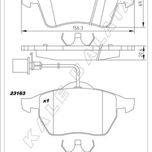 ÖN BALATA ÜSTTEN KULAKLI GOLF7-A3-LEON-OCTAVIA 12 GDB 2080 146x57