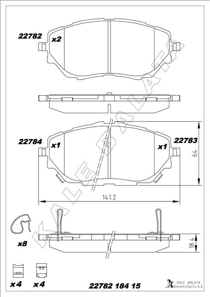 BALATA ÖN C-HR-COROLLA XII 16-