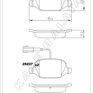 ARKA FREN BALATASI ALFA ROMEO MITO 09 FIAT LINEA 09 1.3JTD 1.4TJET 1.6JTD