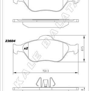 ÖN BALATA FIESTA 1.4TDCİ ABSLİ 00 FUSION 02 MAZDA 121 96 MAZDA 2 03 GDB1419