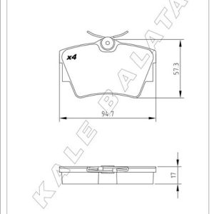 ARKA FREN BALATASI RENAULT TRAFIC II 06 TRAFIC III 15 OPEL VIVARO A 06 VIVARO B 15