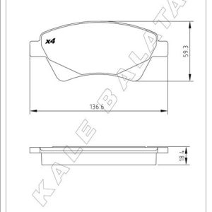ÖN FREN BALATASI RENAULT MEGANE II 02 KANGOO 01 SC NIC II 03 GRAND SC NIC II 03 1.5dCi 1.6 1.9dC