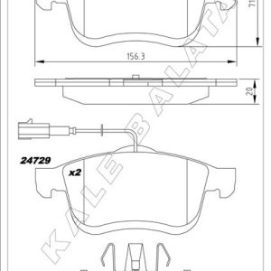 ÖN BALATA FIAT DOBLO III 10 OPEL COMBO 12 1.3D MTJ 1.4 1.6D MTJ 2.0D MTJ ÇİFT FİŞLİ TEK FİŞLİ