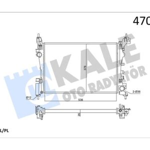 MOTOR SU RADYATÖRÜ OPEL CORSA D-CORSA E 1.2-1.4 A12XER A12XEL B12XEL A14XER B14XER 11 540x378x23 351220 1300312-1300339-13249566-13399870