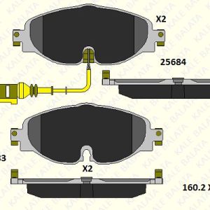 ÖN BALATA GOLF7-A3-LEON-TIGUAN-PASSAT-OCTAVIA-SUPERB 12 GDB1956 FİŞSİZ