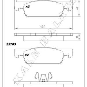 ÖN FREN BALATA RENAULT CLIO IV 12 DACIA LOGAN II 12 SANDERO II 12