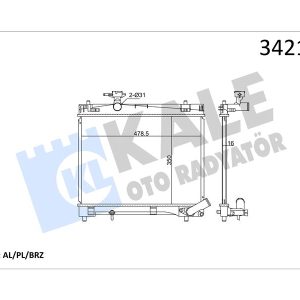RADYATÖR TOYOTA VERSO S-YARİS AL-PL-BRZ