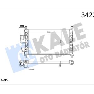 RADYATÖR FIAT UNO 70 İe AL-PL-BRZ 46551218-7685063-7732211