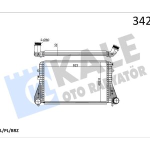 TURBO RADYATÖRÜ INTERCOOLER VW CADDY III-GOLF VI AUDI A3-TT-LEON SKODA OCTAVIA AL-PL-BRZ 1K0145803AS-1K0145803AF-5C0145803A
