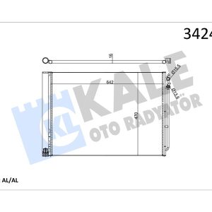 KLIMA RADYATORU BMW F10 F01 N47 N57 B47 B57 64549248173-64509149395