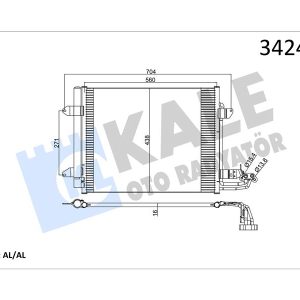 KLİMA KONDENSERİ VW CADDY III BOX-ESTATE-TOURAN AL-AL
