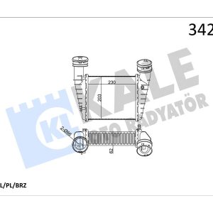 TURBO RADYATÖRÜ INTERCOOLER PASSAT-SUPERB AL/PL/BRZ 230x203x62