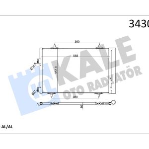 KLİMA KONDENSERİ RADYATÖRÜ PEUGEOT P508 10 CITROEN C5 10 1.6 HDI DV6 THP-VTI EP6 AL-AL
