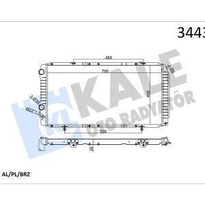 RADYATÖR BOXER-DUCATO-JUMPER 97-02 1.9D-2.5D-2.8HDI AC MEK 790x415x34 1330.L5-1311003080-1330.L8-1330.F1