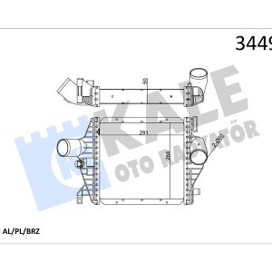 TURBOSARJ RADYATORU MERCEDES VITO W638 97 03 A6385012301