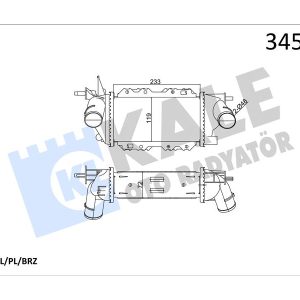 TURBO RADYATÖRÜ INTERCOOLER VECTRA 2.0-2.2 DTİ MEK AL/PL/BRZ 1300403-52475657-52479105