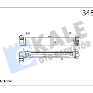 TURBO RADYATÖRÜ INTERCOOLER FLUENCE MGN III-SCENIC III 1.5DCI 09 657x91x80 110LUK AL/PL/BRZ 144961285R-144960006R-144964990R