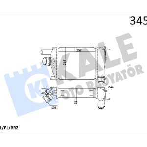TURBO RADYATÖRÜ INTERCOOLER CLIO IV 12 CAPTUR 13 LOGAN II 12 SANDERO II 12 SYMBOL III 13 0.9TCe 1.2TCe 1.5dCi 255x226x64 BRAZİNG MT