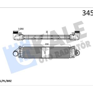 İNTERCOOLER AL/PL/BRZ FOCUS-MONDEO IV S-MAX-DISCOVERY-FREE LANDER 2-EVOQUE-VOLVO C30-S80 II-V40-V70 31338473