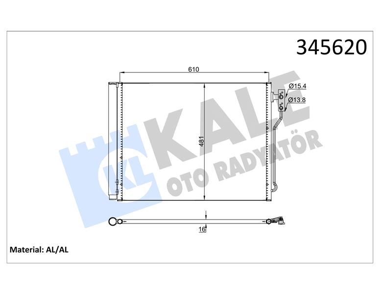 KLIMA RADYATORU BMW F07 F10 F11 F18 N20 64536805453-64539350374-64539284946
