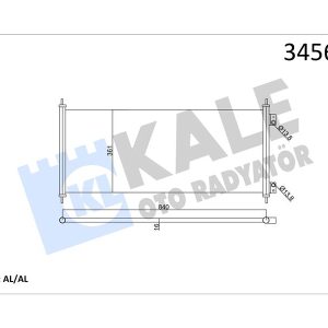 KLIMA RADYATORU KONDANSER TRANSIT V184 2.0TDCI 2.4 TDCI 00 06 1671707-4041973-4471423-YC1H19710BA
