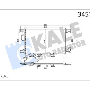 KLIMA RADYATORU MERCEDES W203 CL203 S203 C209 A209 A2035002154