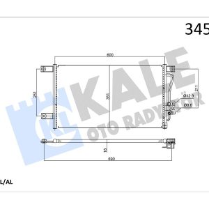 KONDENSER AL/AL L 200-PAJERO SPORT 7812A035-MR360415-MR398788