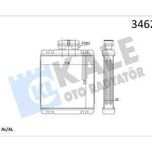 KALORİFER RADYATÖRÜ POLO-IBIZA IV-FABIA-CORDOBA-1.2 12V-1.4 16V1.6 16V-1.4TDI-1.9TDI 6Q0819031-6R0819031