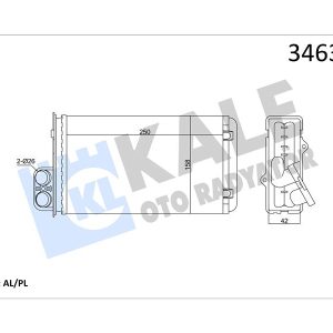 KALORİFER RADYATÖRÜ 405 92-96 406 96-04 248x157 6448.74-6448.59-6464.C8-6448.77