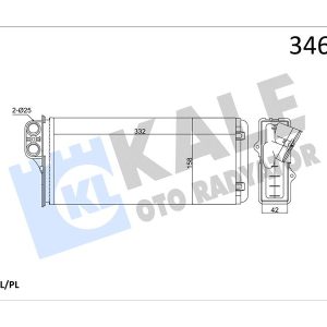 KALORİFER RADYATÖRÜ MASTER II 2.5D-2.8DTI 98-01 OPEL MOVANO 1.9DTI-2.2DTI 00 7701205584-4501165-9161465