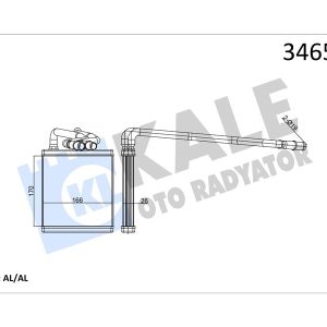 KALORIFER RADYATORU FIESTA CB1 08 12 VI 08 BRAZING 1743436-1573046-8V5118B539AC-AB-AA