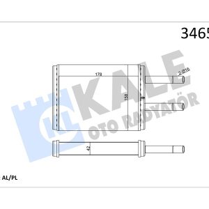 KALORİFER RADYATÖRÜ MAZDA 626 2.0L FS GE12. GE14 92-97 - ALEMİNYUM GA5R61A10