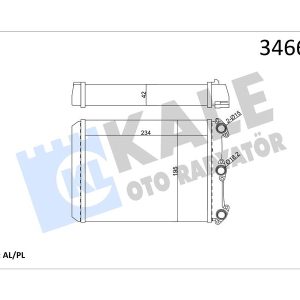 KALORIFER RADYATORU MERCEDES W123 S123 C123 A0018357801