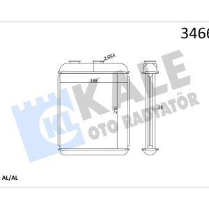 KALORİFER RADYATÖRÜ BRAZİNG ASTRA F-ASTRA G-ASTRA H YÜZÜKLÜ MEK OTOM 208x183x26 1618134-1618312-9117117