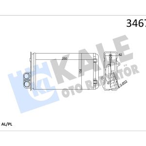 KALORİFER RADYATÖRÜ MGN 97-99 SCENIC 01-03 1.4-1.6-1.9-2.0 16V 260x158 7701204992-7701205450-7701205451