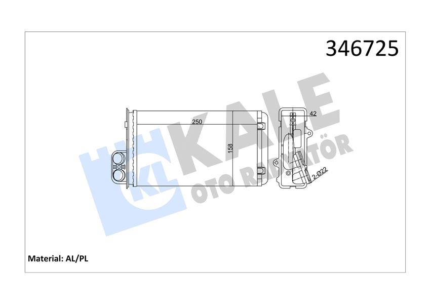 KALORİFER RADYATÖRÜ MGN 97-99 SCENIC 01-03 1.4-1.6-1.9-2.0 16V 260x158 7701204992-7701205450-7701205451