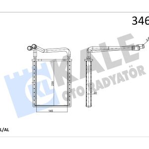KALORİFER RADYATÖRÜ HYUNDAI ACCENT ERA 1.4L G4EE 06-10 1.6L G4ED 06-10 1.5L CRDi dizel 06- - AL EMİNYUM 971381E000-971381E001