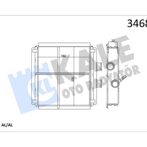 KALORIFER RADYATORU MERCEDES W204 W212 C218 R231 C190 R197 A2048300061