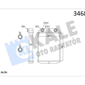 KALORİFER RADYATÖRÜ DACIA DOKKER 12 LODGY 12 1.2 TCE 1.3 TCE 1.5dCi 1.6 271154491R