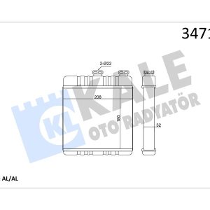 KALORİFER RADYATÖRÜ ASTRA G-ZAFIRA 206x180x32 1618142-9117283
