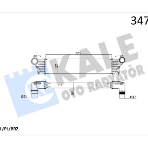 TURBO RADYATÖRÜ INTERCOOLER FIAT EGEA-FIAT 500L 1.3-1.6 JTD-1.4 51887954