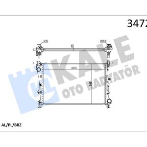 RADYATÖR FIAT EGEA 1.3-1.6 MULTİJET-1.4 AL-PL-BRZ 52052630