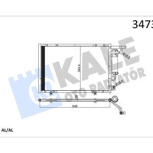 KLIMA RADYATORU KOMPLE B-MAX 12 1.4-1.6 TI TOURNEO COURIER C4A 14 1.5-1.6 TDCI FIESTA VI 08 14 1.25-1.4-1.6 TI ET7119710BA 1834039 ET71 19710 BA
