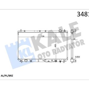 RADYATÖR AL/PL/BRZ CAMRY-SOLARA-LEXUS ES AT