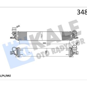 TURBO RADYATÖRÜ INTERCOOLER LGN III 2.0 DCI AL-PL-BRZ 652x112x108 144960001R