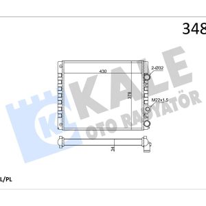 RADYATÖR AL/MKNK AROSA-VOLKSWAGEN LUPO-POLO 1.4 MT 6N0121201-6N0121253AE-6N0121253K