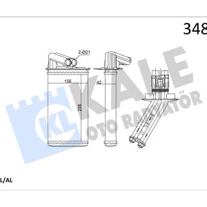 KALORİFER RADYATÖRÜ LAGUNA I 1.8I-1.9 DCI-2.0I 94- 7701038542