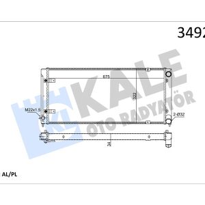 RADYATÖR AL/MKNK GOLF II-JETTA II-SCIROCCO MT 191121251C-191121251F-191121253
